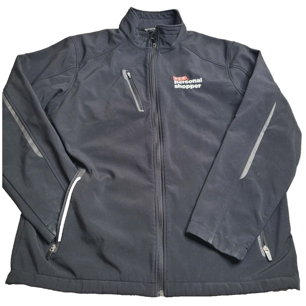 Port Authority HEB Personal Shopper Full Zip Black Jacket Large‎ Uniform Work